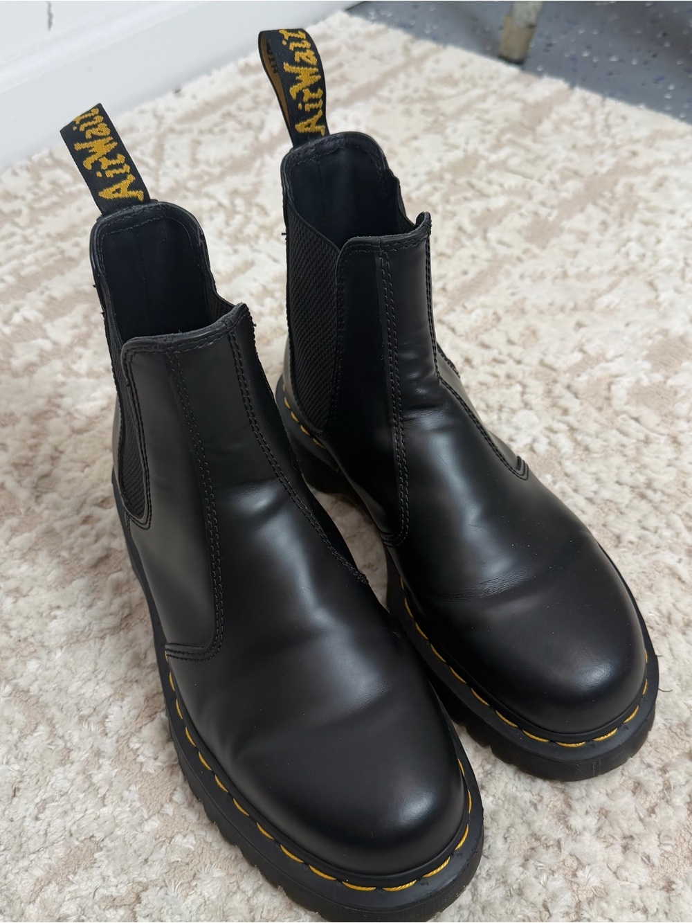 Dr Martins Chelsea Boots with Yellow Stitching